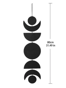 Colgante de pared con diseño de luna - Negro - Ver 2