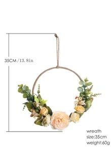 Flower Decor Circle Design Hanging Decoration - Multicolor - View 2