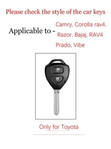 1 set bilnyckelfodral & nyckelring kompatibel med Toyota, nyckelbricka - Multifärgad - Visa 8