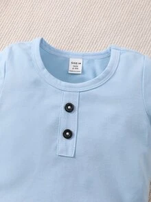 Baby Boy 3pcs Button Detail Tee - Multicolor - View 3