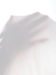 SHEIN Girls Puff Sleeve Lace Trim Keyhole Back Blouse - White - View 6