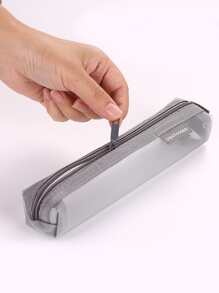 1入組隨機色網紗筆袋 - 彩色 - 查看 2