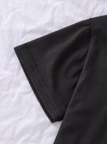 Boys Battery Capacity & Letter Graphic PJ Set - Black - View 3