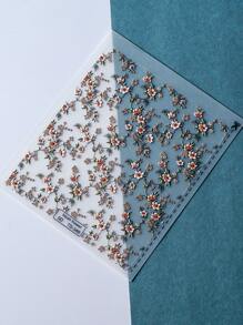 1張花卉圖案美甲貼紙 - 彩色 - 查看 4