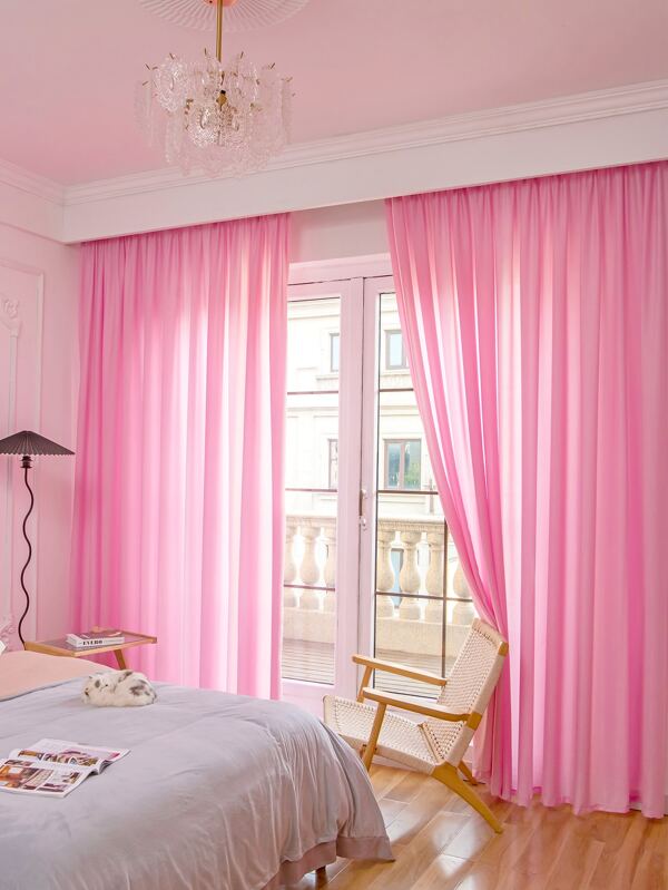 Plain Single Panel Sheer Curtain