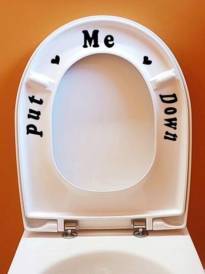 1 st vinyl toalettdekal, Sätt ner mig toalettsitsöverdrag nyhetsklistermärke, rolig påminnelseklistermärke för make och barn, badrumsdekortillbehör, klistermärken, väggdekal, vinyldekal för heminredning, vårdekorationsartiklar för att fräscha upp ditt hem, Rama dekorationsklistermärken presenter födelsedag examen skolmaterial