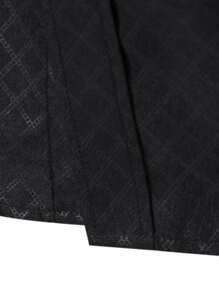 Manfinity Mode Men's Business Commute Diamond Pattern Long Sleeve Shirt