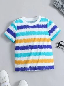 Toddler Boys Brush Print Tee - Multicolor - View 1