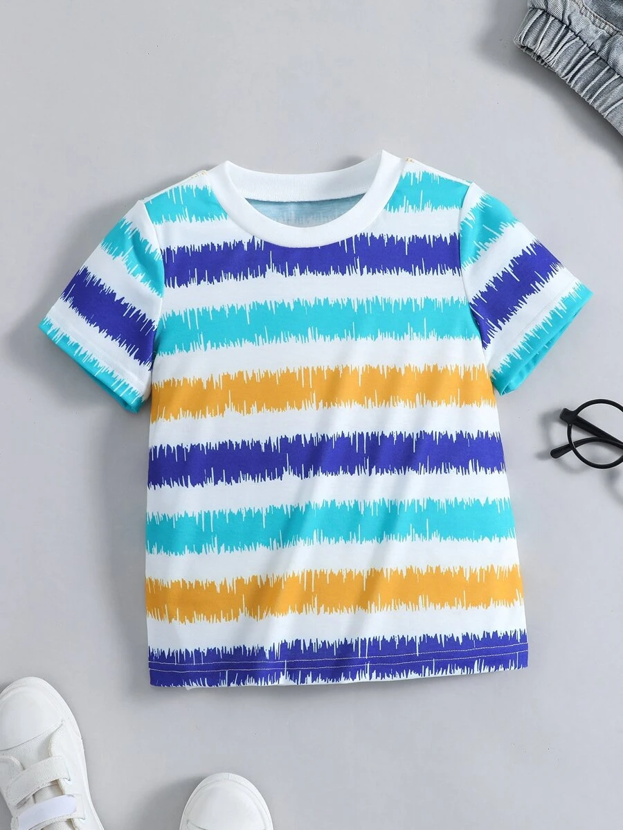 Toddler Boys Brush Print Tee - Multicolor - View 1