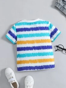 Toddler Boys Brush Print Tee - Multicolor - View 2