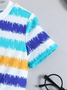 Toddler Boys Brush Print Tee - Multicolor - View 5