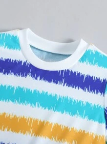 Toddler Boys Brush Print Tee - Multicolor - View 6