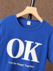 Boys Slogan Graphic Tee - Blue - View 3