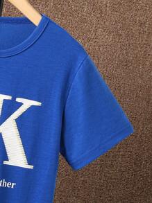 Boys Slogan Graphic Tee - Blue - View 4