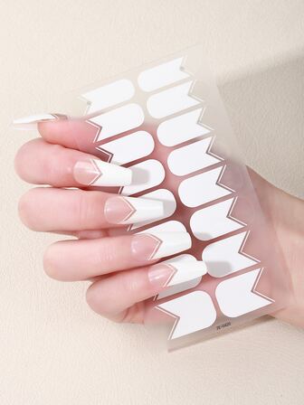 Beauty Sticker 1張撞色美甲貼紙和1入組指甲銼