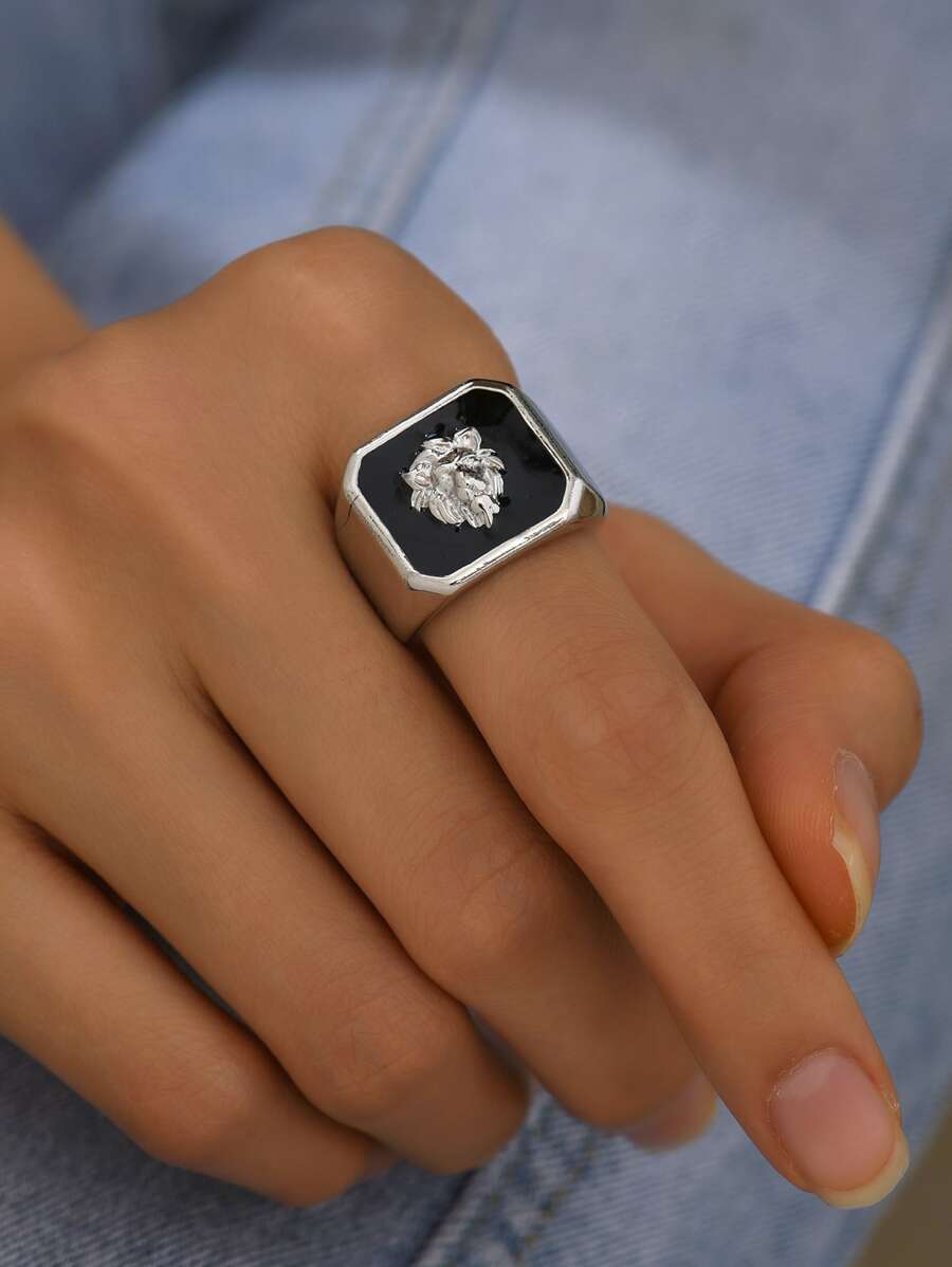 Anillo león cabeza - Multicolor - Ver 1