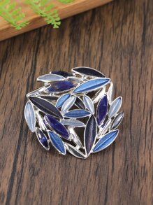 Leaf Design Brooch - Multicolor - View 2