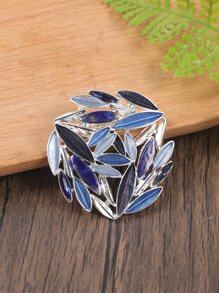 Leaf Design Brooch - Multicolor - View 6