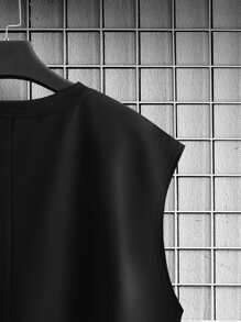 Manfinity Roghcode Loose Fit Men's Slogan Graphic Dolman Sleeve T-Shirt - Black - View 4