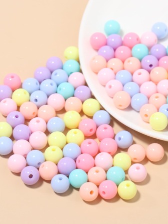 100 顆隨機色彩 DIY 壓克力珠