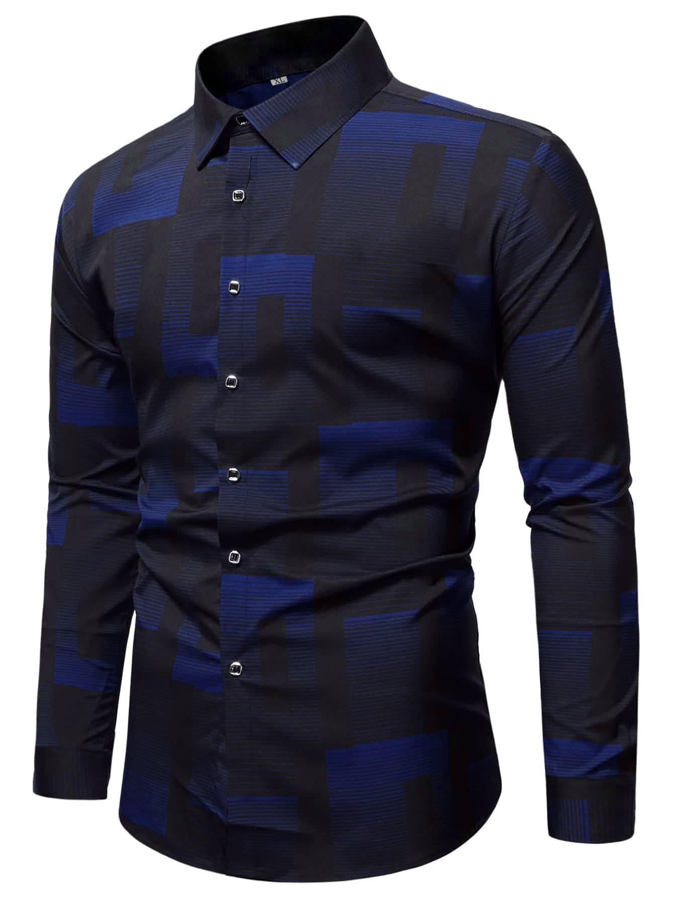 Manfinity Homme Men All Over Print Shirt - Black - View 1