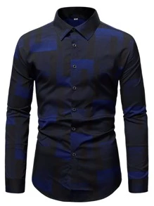 Manfinity Homme Men All Over Print Shirt - Black - View 3