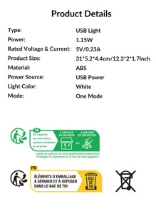 1 pieza astronauta en forma de Libro Luz - Blanco - Ver 8