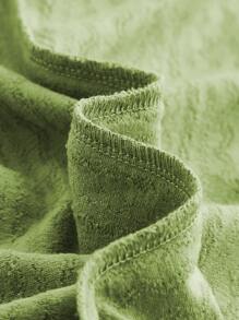 SHEIN MOD Đầm Chia màu trơn Thanh lịch - Màu xanh chanh - Xem 4