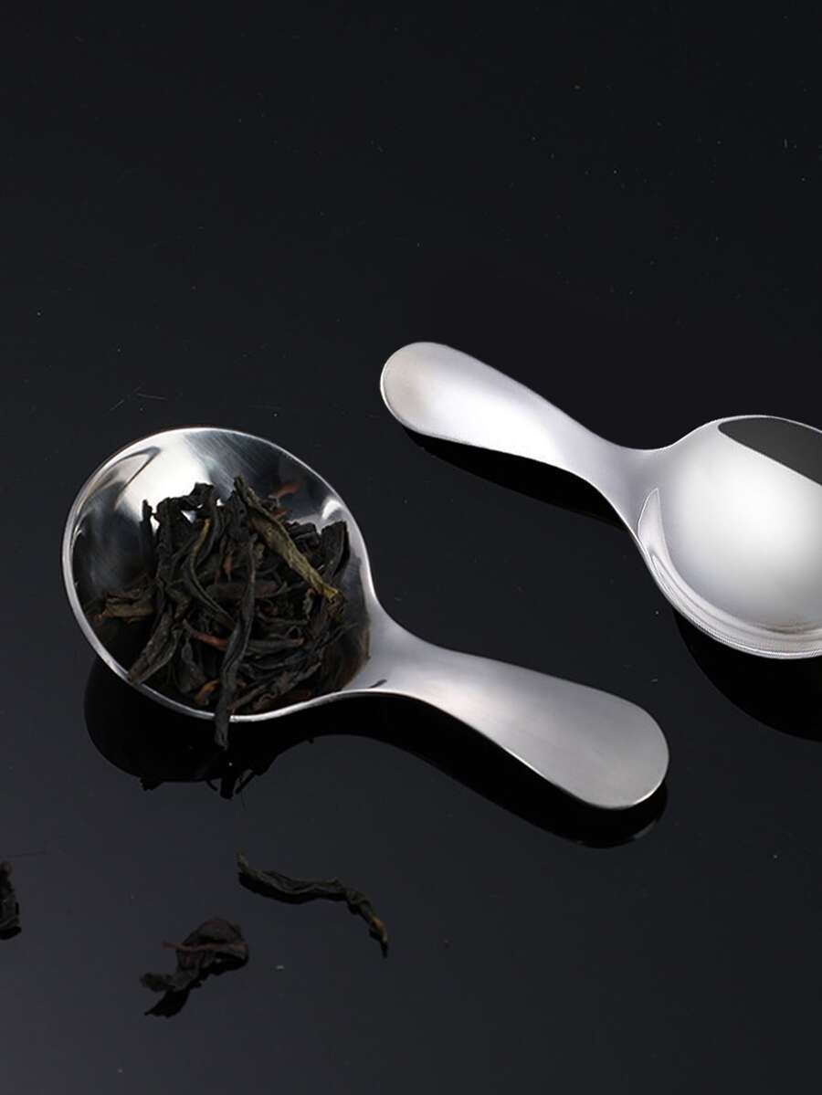 1pc Stainless Steel Tea Spoon - Silver - View 1