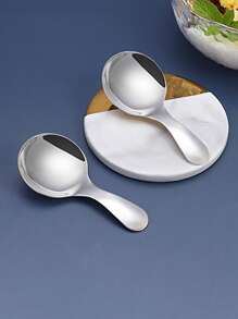 1pc Stainless Steel Tea Spoon - Silver - View 5