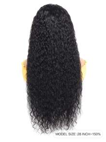Water Wave Headband Wig Natural Black Color Wet and Wavy Brazilian Virgin Human Hair Machine Made Wig 150% Density 22-28 inches - SNatural - View 2