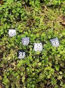 5pcs Cartoon Owl Shaped Random Garden Ornament - Multicolor - View 1