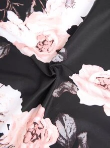 Manfinity RSRT Men Floral Print Shirt & Drawstring Waist Shorts Without Tee , Beach , Graphic , Vacation , Colorful , Boyfriend Gift - Multicolor - View 4