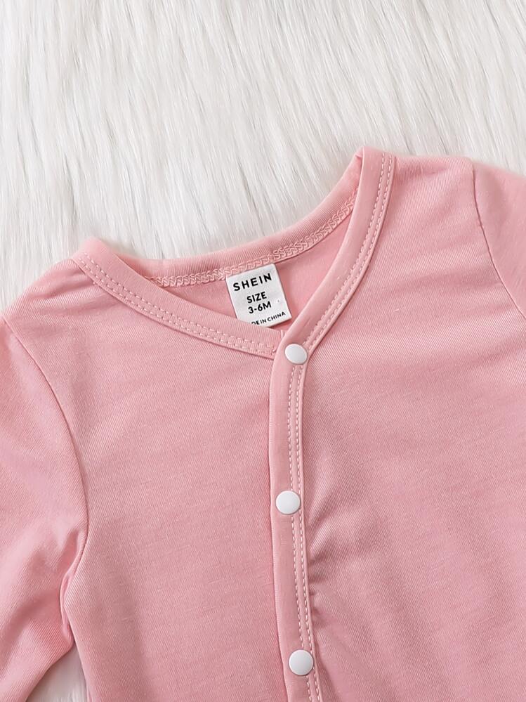 Baby Girl 2pcs Heart Print Bodysuit - Multicolor - View 3