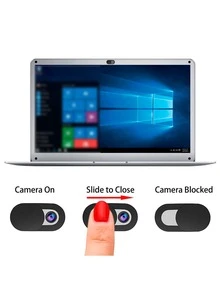 10pcs Plastic WebCam Cover Compatible With Phone & PC Lens - Black - View 5