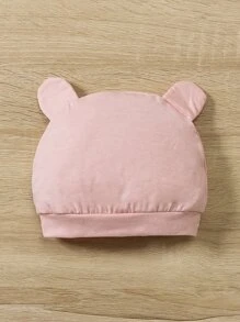 Baby Heart & Letter Graphic Jumpsuit & Accessory Hat - White - View 3