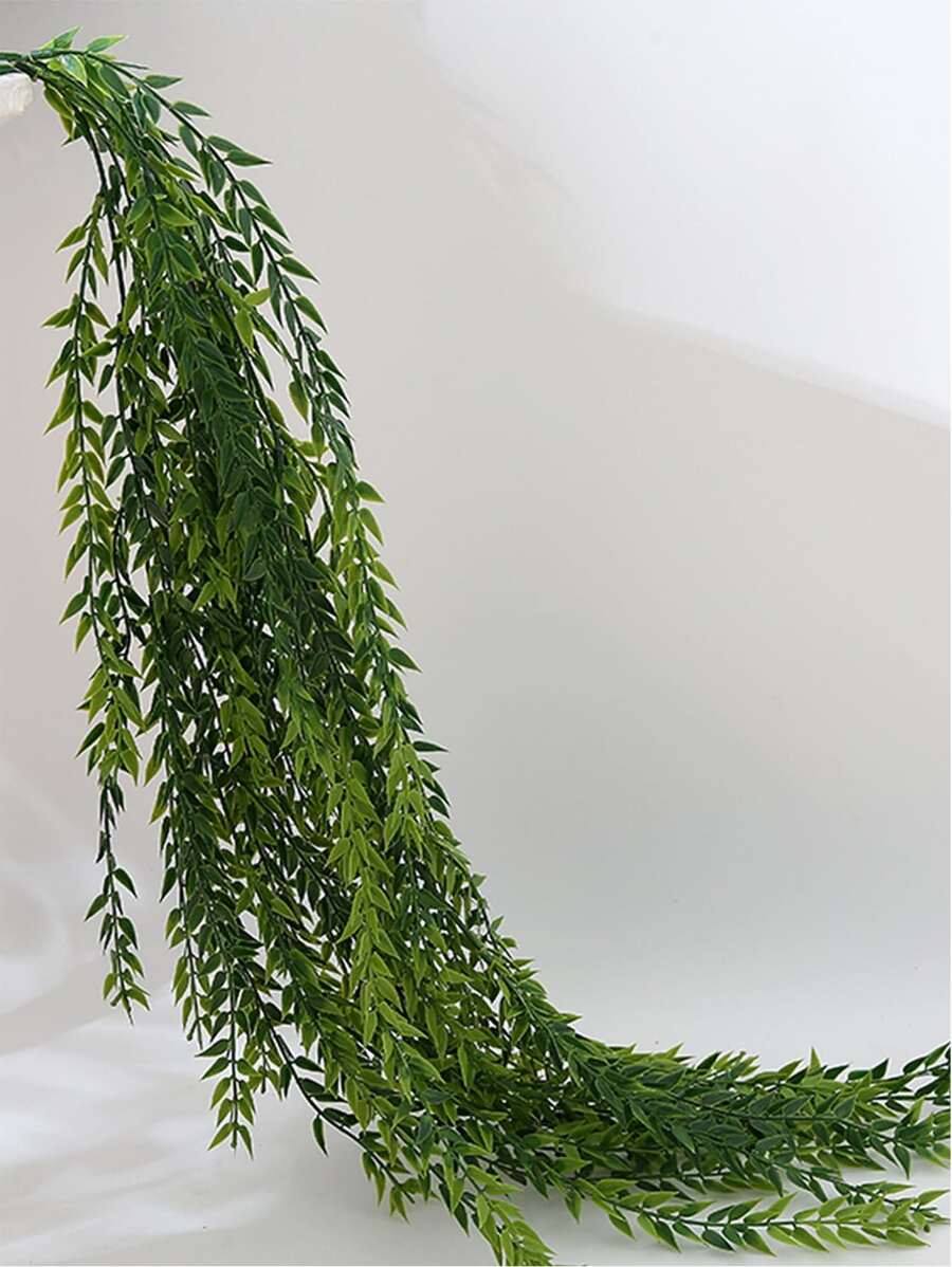 1 pièce Vigne Artificielle , Vert Feuille Guirlande Pour Domicile Décor