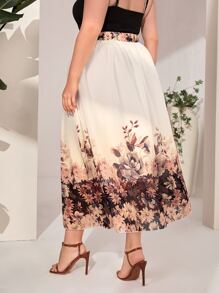 Modelyn Váy Plus Size Hoa Thanh lịch - trắng - Xem 2