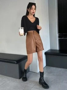 DAZY Nữ Cardigans Gân đan màu trơn Giải trí - màu đen - Xem 3