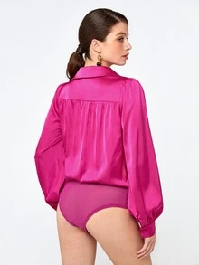 BizChic 垂領燈籠袖連體衣