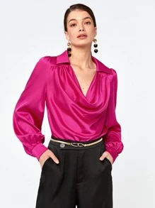 BizChic 垂領燈籠袖連體衣