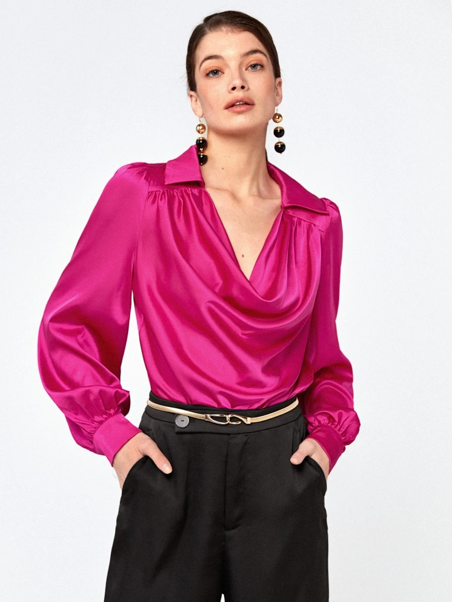 BizChic 垂領燈籠袖連體衣