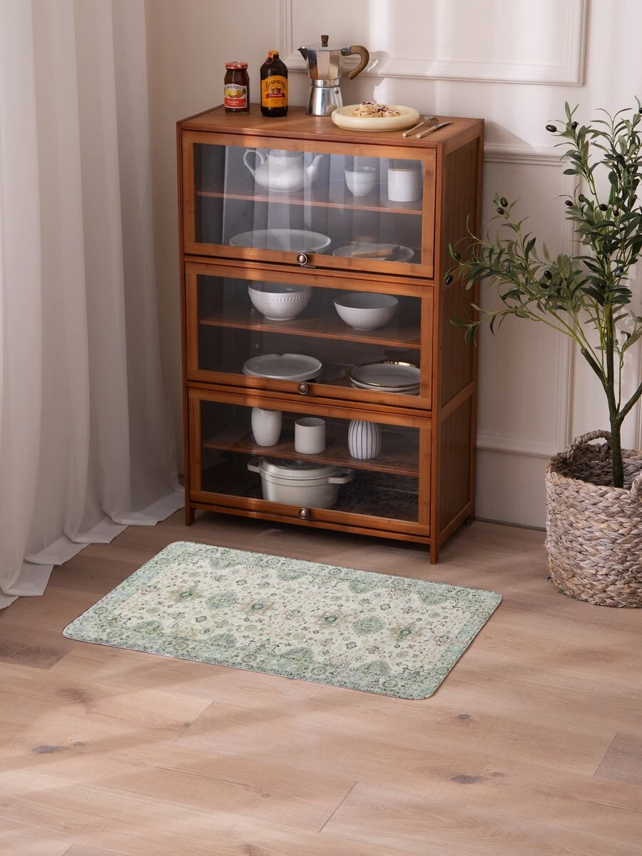 Graphic Print Door Mat - Multicolor - View 1