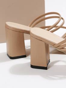 French Style Goddess Sandals For Women, New Design Summer Thick Heel Thin Strap Elegant Strap Goddess High Heel Sandals