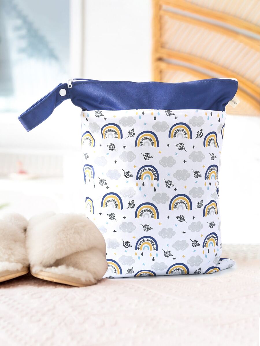 1 túi đựng hoa văn cầu vồng - Màu xanh lam - Xem 1
