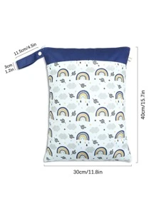 1 túi đựng hoa văn cầu vồng - Màu xanh lam - Xem 2