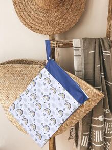 1 túi đựng hoa văn cầu vồng - Màu xanh lam - Xem 3