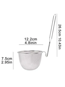 1 pieza Colador de acero inoxidable - Plateado - Ver 2