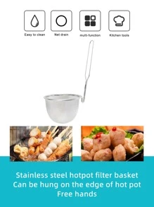 1 pieza Colador de acero inoxidable - Plateado - Ver 3