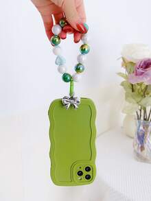 Plain Phone Case With Lanyard - Green - View 2